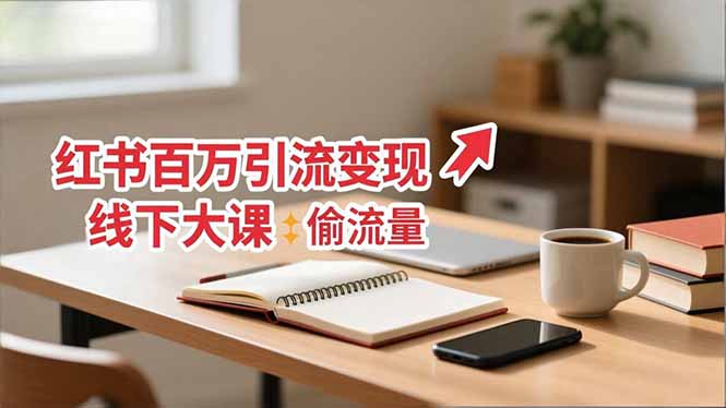 小红书百万引流变现-11月线下大课：分享从0到百万引流路径，手把手教偷流量、拿结果-天韵资源网