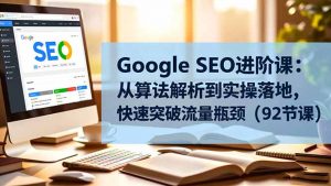 Google SEO进阶课：从算法解析到实操落地，快速突破流量瓶颈(92节课-天韵资源网