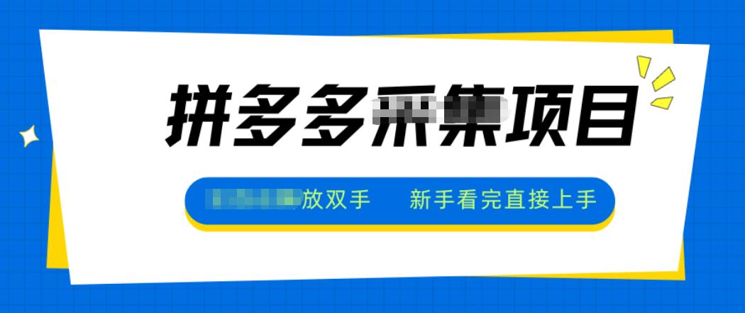 拼多多电商采集，一小时50+，操作简单，零投资-天韵资源网
