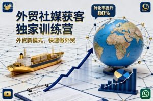 外贸社媒获客独家训练营，外贸新模式，快速做外贸(更新)-天韵资源网
