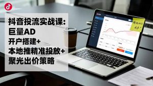 抖音投流实战课:巨量AD开户搭建+本地推精准投放+聚光出价策略,成本降低40%-天韵资源网