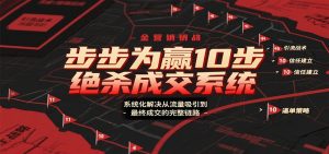 步步为赢10步绝杀成交系统,系统化解决从流量吸引到最终成交的完整链路-天韵资源网