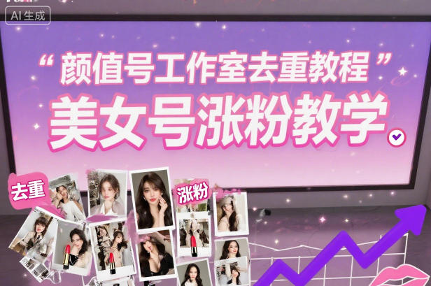 颜值号工作室去重教程，美女号涨粉教学-天韵资源网