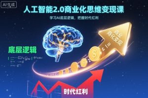 人工智能2.0商业化思维变现课,学习AI底层逻辑,把握时代红利-天韵资源网