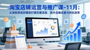 淘宝店铺运营与推广课-11月：从测款筛选到爆款打爆完整流程，提升店铺流量与转化效率-天韵资源网