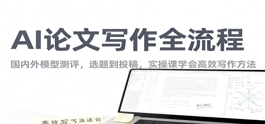 AI论文写作全流程,国内外模型测评,选题到投稿,实操课学高效写作方法-天韵资源网