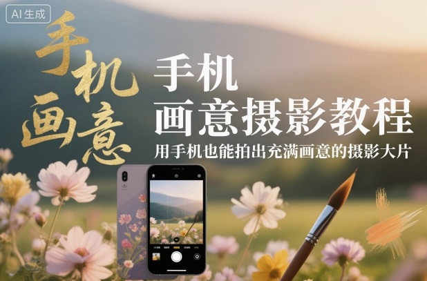 手机画意摄影教程，用手机也能拍出充满画意的摄影大片-天韵资源网