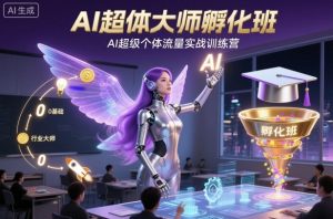 AI超体大师孵化班,AI超级个体流量实战训练营-天韵资源网