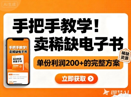 手把手教学！在小红书卖稀缺电子书，单份利润2张+的完整方案-天韵资源网