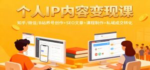 个人IP内容变现课：知乎/微信/B站养号创作+SEO文章+课程制作+私域成交转化-天韵资源网