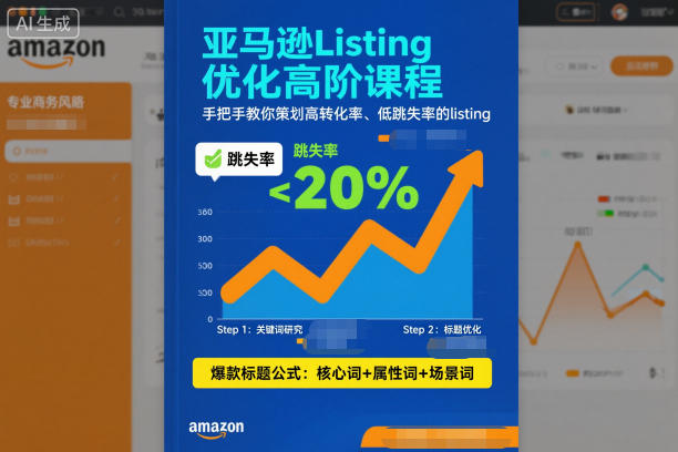 亚马逊Listing优化高阶课程，手把手教你策划高转化率、低跳失率的listing-天韵资源网