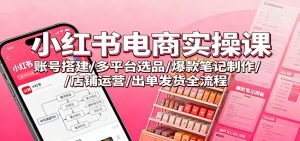 小红书电商实操课：账号搭建/多平台选品/爆款笔记制作/店铺运营/出单发货全流程-天韵资源网