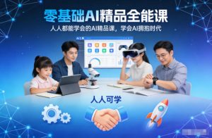 零基础AI精品全能课,人人都能学会的AI精品课,学会AI拥抱时代-天韵资源网