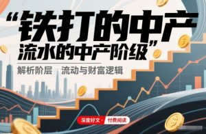 付费文章：铁打的中产，流水的中产阶级-天韵资源网