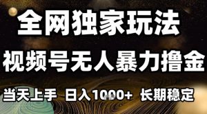 年底最新独家视频号无人直播撸礼物,小白也能轻松日入1k+,长期稳定,可批量复制【揭秘】-天韵资源网