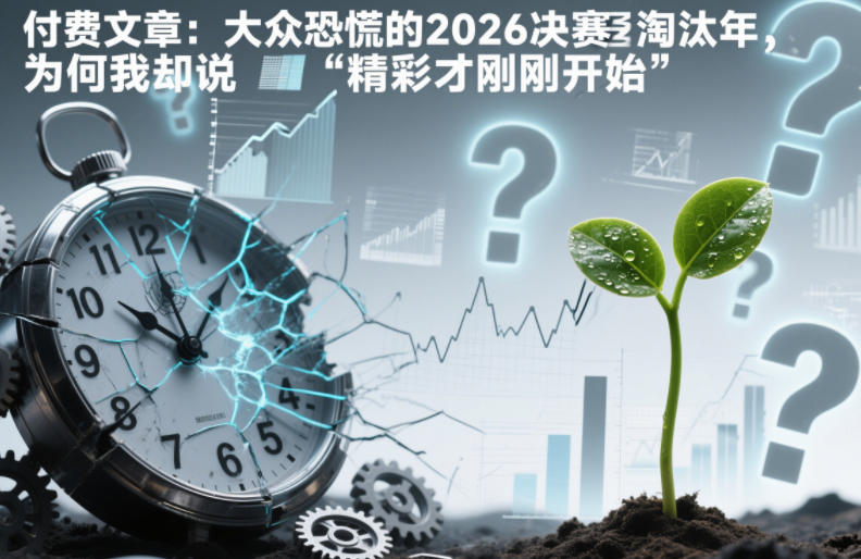 付费文章：大众恐慌的2026决赛淘汰年，为何我却说&ldquo;精彩才刚刚开始&rdquo;？