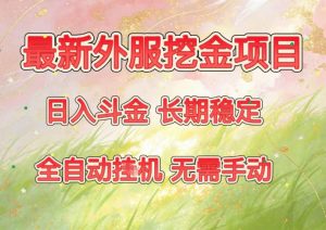 最新外服挖金项目，日入斗金，项目长期稳定，可放大操作，全自动运行，无需手动【揭秘】-天韵资源网