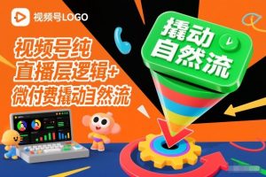 视频号纯直播底层逻辑+微付费撬动自然流-天韵资源网