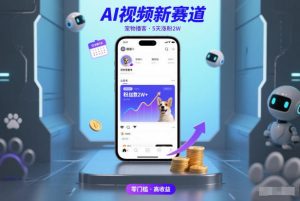 AI视频新赛道，宠物播客仅注册5天涨粉2W，收益非常可观-天韵资源网