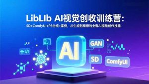 LibLIb AI视觉创收训练营：SD+ComfyUI+PS合成+案例，从生成到精修的全套AI视觉创作技能-天韵资源网