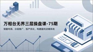 万相台无界三层操盘课-75期，销量布局、分层推广、投产优化，构建盈利店铺系统-天韵资源网