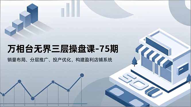 万相台无界三层操盘课-75期，销量布局、分层推广、投产优化，构建盈利店铺系统-天韵资源网