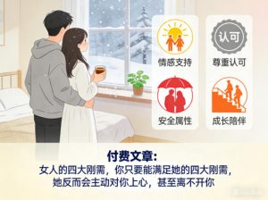 付费文章：女人的四大刚需，你只要能满足她的四大刚需，她反而会主动对你上心，甚至离不开你-天韵资源网