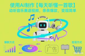 使用AI制作【每天听懂一首歌】动听音乐赛道视频，条条爆款，变现简单-天韵资源网