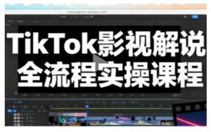 TikTok影视解说全流程实操，手把手教你打造TK爆款解说视频-天韵资源网