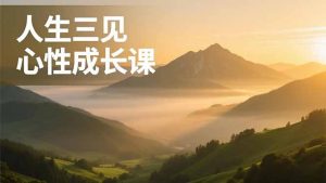 人生三见心性成长课，见天地众生自己，搞透人性安顿身心，活出清晰自我，内在富足无价-天韵资源网