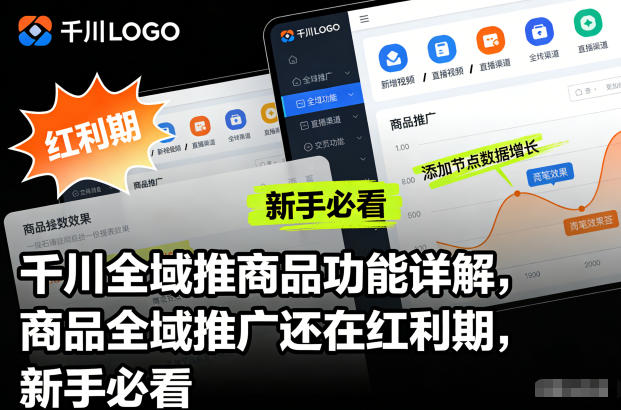 千川全域推商品功能详解,商品全域推广还在红利期,新手必看-天韵资源网