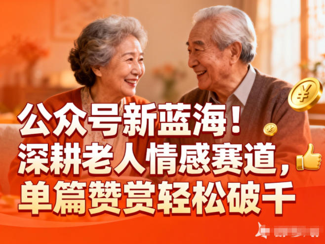 公众号新蓝海!深耕老人情感赛道,单篇赞赏轻松破1k-天韵资源网