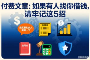 付费文章：如果有人找你借钱，请牢记这5招-天韵资源网