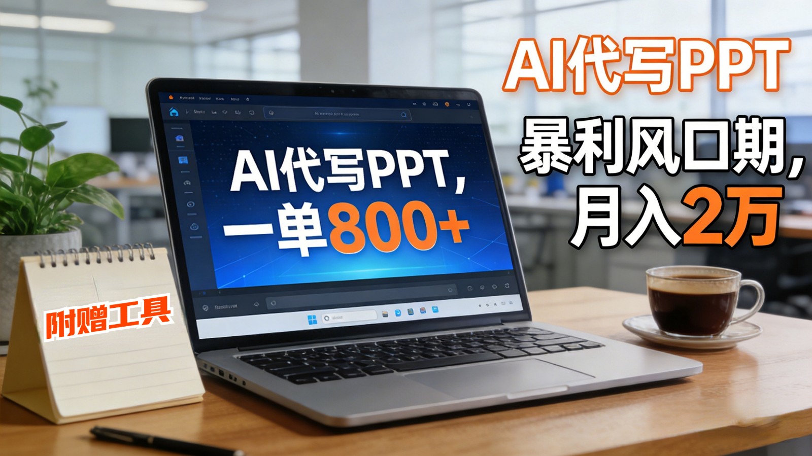 AI 代写做 PPT！一单狂赚 800+，风口期月入 2 万(工具 + 提示词直接送)-天韵资源网