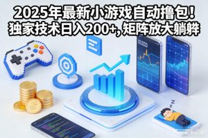 2025年最新小游戏自动撸包!独家技术日入2张+,矩阵放大躺賺【揭秘】-天韵资源网