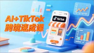 AI+TikTok跨境速成课，智能翻译、店铺定位、流程拆解，7天高效上线运营-天韵资源网