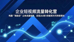 企业短视频流量转化营，构建“海陆空”立体流量矩阵，实现从0到1的破局与可持续增长-天韵资源网