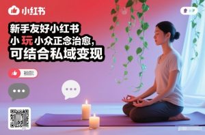 新手友好小红书小众正念治愈，玩法简单，可结合私域变现-天韵资源网