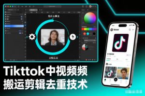 Tiktok中视频纯搬运剪辑去重技术，外来技术，自行测试-天韵资源网