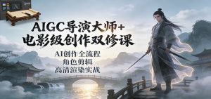 AIGC导演大师+电影级创作双修课:AI创作全流程、角色剪辑、高清渲染实战-天韵资源网