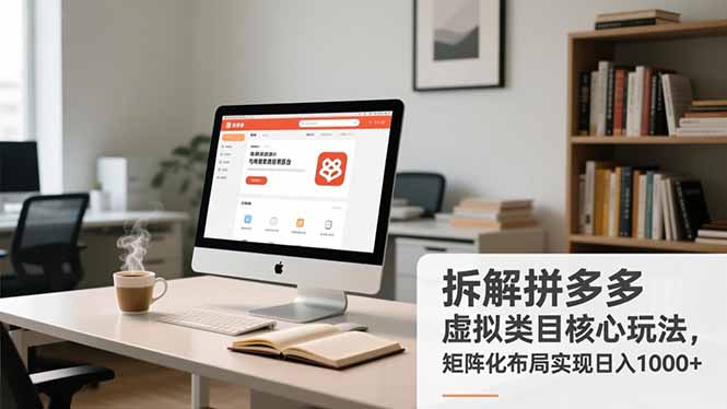 拆解拼多多虚拟类目核心玩法，矩阵化布局实现日入1000+-天韵资源网