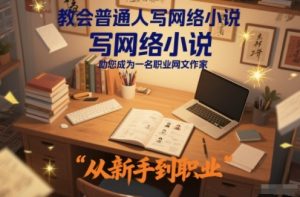 教会普通人写网络小说，助您成为一名职业网文作家-天韵资源网