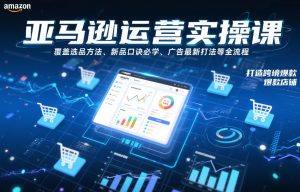 亚马逊运营实操课，覆盖选品方法、新品口诀必学、广告最新打法等全流程，打造跨境爆款店铺-天韵资源网