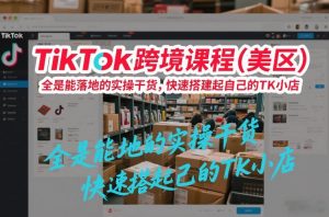 TikTok跨境课程(美区)，全是能落地的实操干货，快速搭建起自己的TK小店-天韵资源网