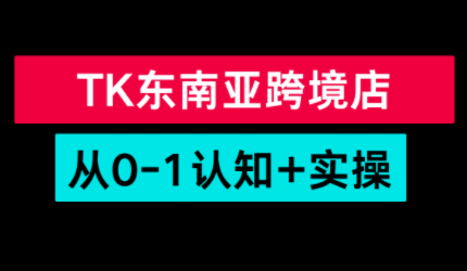 TikTok东南亚跨境从0-1认知实操课-天韵资源网