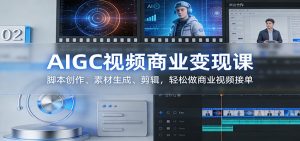 AIGC视频商业变现课：脚本创作、素材生成、剪辑，轻松做商业视频接单-天韵资源网