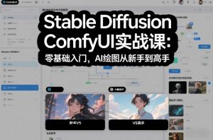 Stable Diffusion ComfyUI实战课：零基础入门，AI绘图从新手到高手-天韵资源网