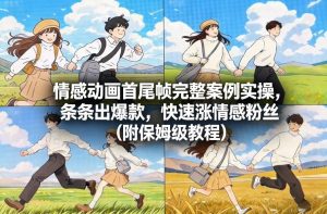 情感动画首尾帧完整案例实操，条条出爆款，快速涨情感粉丝(附保姆级教程)-天韵资源网