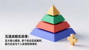 五道战略实战课：五大核心模块，多个名企实战案例，助力企业与个人实现持续增长-天韵资源网