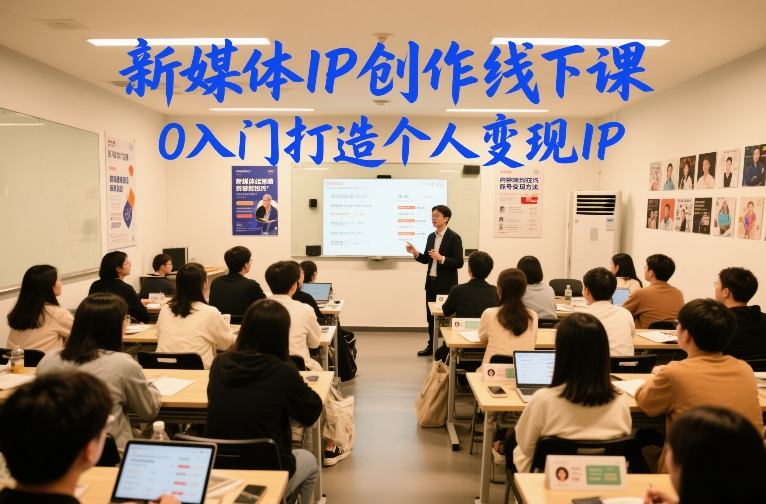 新媒体IP创作线下课，0入门打造个人变现IP-天韵资源网